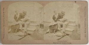 1897 género Stereoview, country love, por R.Y. Young, The Great Western View - Imagen 1 de 2