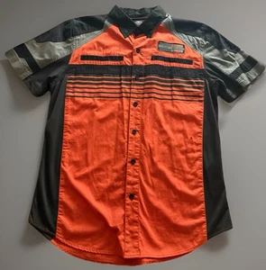 Harley Davidson Large Button Up Shirt H-d Performance Genuine Motorclothes Bike - Picture 1 of 8