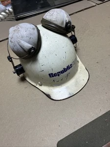 Vintage MSA Skullgard Hard Hat Helm Mine Steel Mill Fiberglas Gehörschutz - Bild 1 von 8