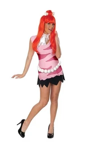 VESTIDO ELEGANTE PARA MUJER PEBBLES THE FLINTSTONES CON LICENCIA PARA MUJER ADULTA DISFRAZ DE HALLOWEEN - Imagen 1 de 2