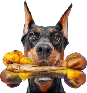 Indestructible Dog Chew Toy – Tough Nylon Bone for Large Breeds, Beef Flavor - Picture 1 of 12