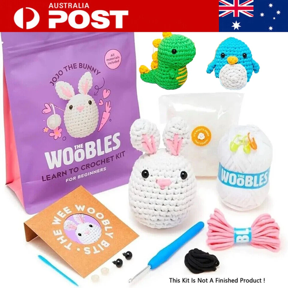 The Woobles Beginners Crochet Kit with Peasy Yarn As Seen on Shark Tank DIY Gift - image 1 of 4