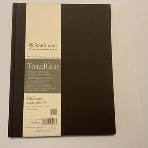 Strathmore getöntes graues Skizzenjournal 8,5 x 11 NEU 80 Pfund Made in USA - Bild 1 von 5