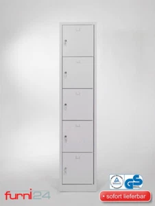 Schließfachschrank grau 5-türig - Bild 1 von 9