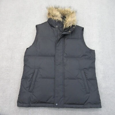 Chaqueta ROOTS Canada Para Mujer Mediana Negra Chaleco Acolchado Pluma Hinchada Piel Sintética Foto 1 de 4