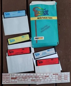 Fontasy 2.0 ProSoft for MS-DOS - 1987 - Set of 5.25" Floppy Disks - Photo 1/1