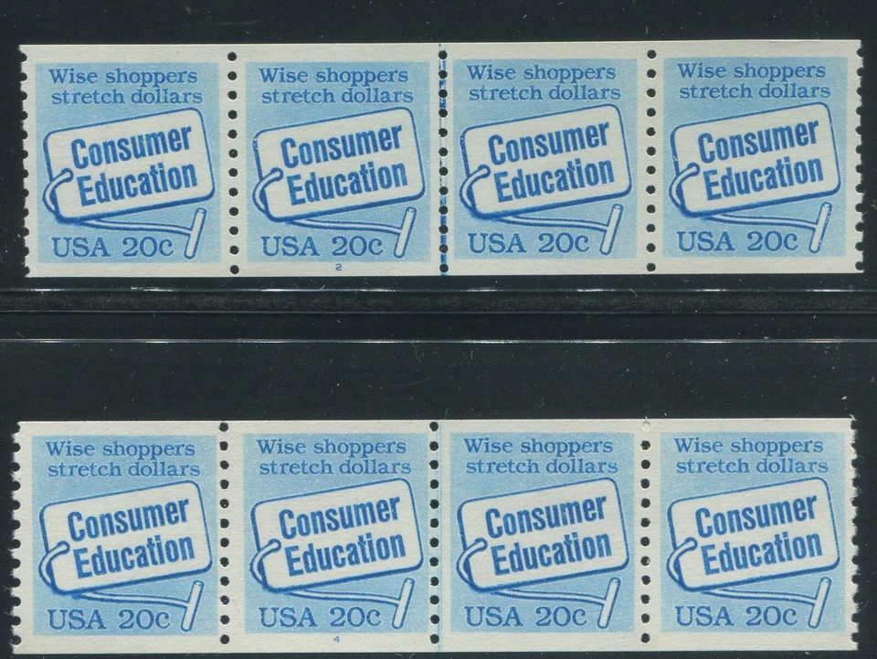 U.S. Scott 2005 - 20c Consumer Education - PS4 - Plate Numbers 2 & 4 - MNH - Image 1 of 1