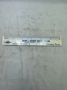 Vintage Blue Sunoco Allen L. Kramer Service Haven PA Advertising Plastic Ruler - Picture 1 of 12