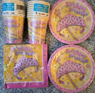 Pretty Princess Party - Birthday Party Supply Kit Pack w/ Plates, Napkins & cups - Image 1 of 2