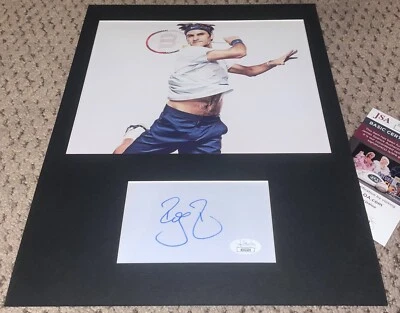 ROGER FEDERER SIGNED 3X5 INDEX CARD JSA 11X14 MAT 8X10 PHOTO AUTOGRAPH TENNIS - Image 1 of 3