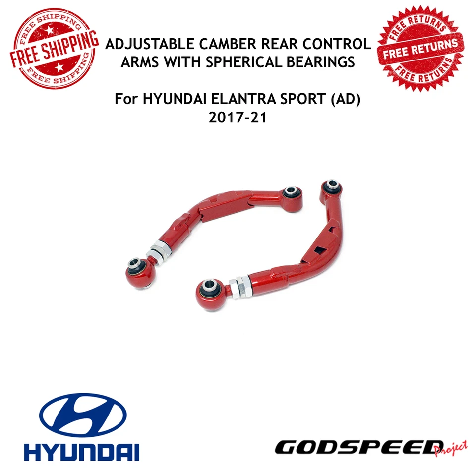 Cojinete esférico brazo de control inclinable trasero Godspeed Adj para Hyundai Elantra 17-21 Foto 1 de 4