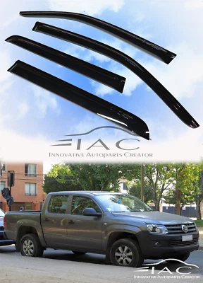 Para VW AMAROK 2010-2021 viseira de janela protetor solar defletor de chuva ventilação sombra - Imagem 1 de 4