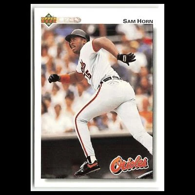 Sam Horn #338 1992 Upper Deck Baltimore Orioles Baseball Card MLB NM - Image 1 of 3