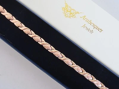 DAMEN ROSEGOLD BIO MAGNETISCHES ECHT TITAN ARMBAND/ARMREIF. GESUNDHEIT/HEILUNG