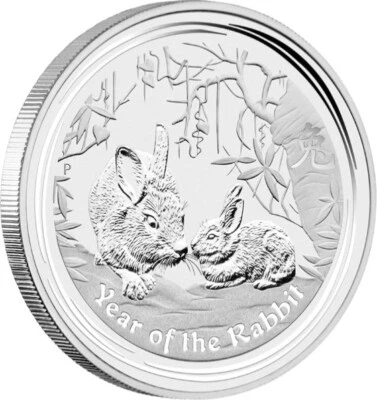 Silbermünze Jahr des Hasen Lunar 2 2011 - Australien - 1/2 Oz ST - Bild 1 von 2