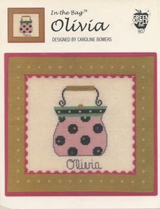 Green Apple Counted Cross Stitch In the Bag Olivia Pattern by Caroline Bowers - Picture 1 of 1