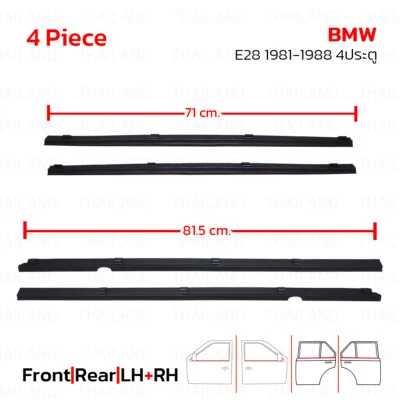 Weatherstrip 4 puertas Beltline exterior para BMW E28 518I 524D sedán 1981-1988 Foto 1 de 4