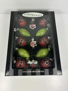 CHRISTOPHER RADKO CELEBRATIONS 1.5”Mini Christmas Ornaments Santa NEW Set of 13 - Picture 1 of 12