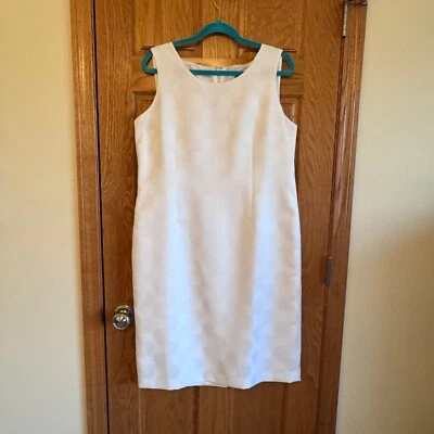 Vestido midi para mujer Jones Studio Separates blanco sin mangas 14 ropa de trabajo Foto 1 de 4