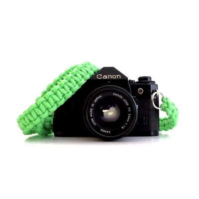 GREEN CAMERA 48" NECK STRAP PARACORD DSLR LEICA LEICA SONY CANON FUJI NIKON - Image 1 of 4