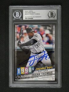 FRANK THOMAS SIGNED 2020 TOPPS DECADES' BEST - BAS AUTHENTIC AUTO - WHITE SOX
