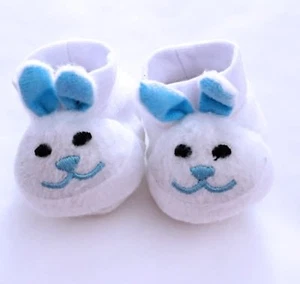 Pantuflas de piel lisa con orejas y boca azules se adaptan a muñecas niño Logan de 18" AG y Logan - Imagen 1 de 1