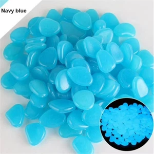 150PCS Glow in The Dark Pebbles Garden Glowing Rocks Fish Tank Luminous Stones - Picture 1 of 3