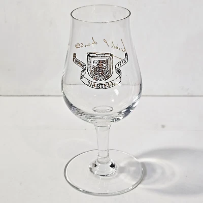 Vidrio con tallo Martell Coñac 1715 4 7/8" de alto Foto 1 de 4