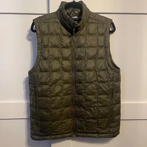 the north face olive green men quilted vest, M - Picture 1 of 11