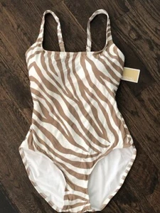 SASSY MICHAEL KORS IVY ANIMAL PRINT ONE PIECE SIZE 10 LAST 1 - Picture 1 of 1