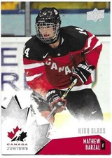 2015-16 Upper Deck UD Team Canada Juniors MATHEW BARZAL #93 High Gloss 21/25   