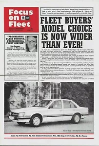 Vauxhall Range Focus On Fleet No2 Autumn 1980 UK Fleet Market Sales Brochure - Picture 1 of 2