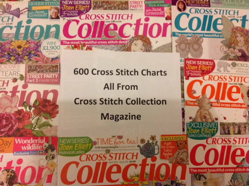 Job lot of 600 Cross Stitch Charts From Cross Stitch Collection Magazine - Image 1 of 1