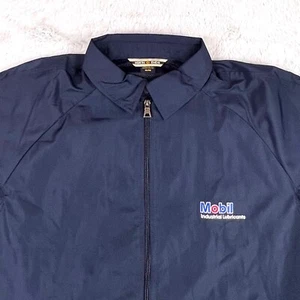 Mobil Oil Windbreaker Harrington Men’s MEDIUM Industrial Lubricants North End - Picture 1 of 11
