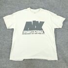 Armani Exchange Shirt Men's Large White A|X Graphic Short Sleeve Logo Spell Out