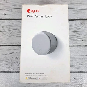 August Yale Wifi Smart Lock Built in Wifi Remote Access Door Lock Gray ASL-05 - Picture 1 of 15