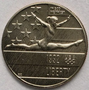 1992-P Olympic Gymnastics Half Dollar BU Uncirculated - Picture 1 of 2
