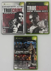 Lotto Microsoft Xbox True Crime Streets of LA New York City & Crime Life Gang Wars - Foto 1 di 4