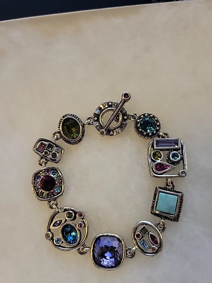 Patricia Locke Women's Silver Plated Bracelet with Swarovski Crystals 8" - Image 1 of 4