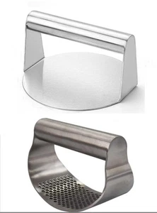 2PCS Set,Stainless Steel 6.2 Inch Round Burger Meat Press of 1 and 1.5 Inch T... - Picture 1 of 7