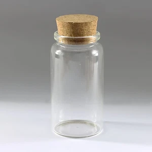 100ml 47x90mm 5-30 pieces Bottle Empty Lots Clear Cork bottle Bottles with Cork - Picture 1 of 1