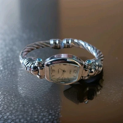 Серебряные женские кварцевые часы Collezio с мартовским камнем на ремешке - Изображение 1 из 4