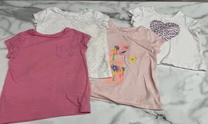 Girls T-Shirts Lot of 4 Cherokee, Cat & Jack, Carter's, Pippa & Julie Size 3T - Picture 1 of 14