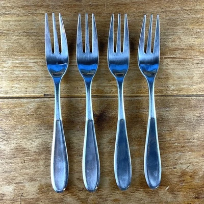4 Retroneu CONTOUR Tivoli Dinner Forks Satin Handle 7 5/8” Good Preowned Cond. - Image 1 of 4