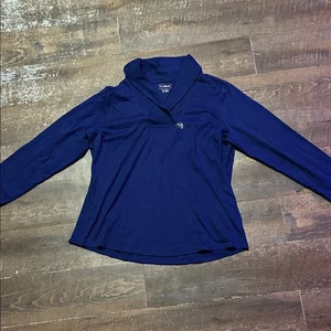 Nuevo Pullover L.L.Bean Para Mujer, Manga Larga Cuello Chal Azul Talla XL - Imagen 1 de 6