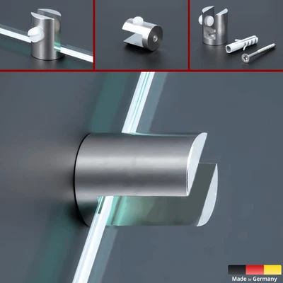 Regalträger Edelstahl Regalbodenträger Glasbodenhalter Spuckschutz Regalhalter - Bild 1 von 4