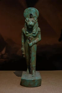 Authentic Ancient Egyptian Antiquities Statue of Goddess Sekhmet Lady of War BC - Picture 1 of 7
