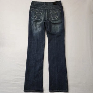 Vintage Y2k Jaymes Bootcut Jeans Mens 36x38 Tall Dark Fade Embroidered Whisker - Picture 1 of 13