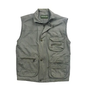 Mens Adventure Wear Vest Outdoor Utility Gilet Vest Fishing | Green (M/L) - Picture 1 of 3