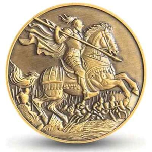 Christian Challenge Coin Courage Strength Pocket Token Joshua 1:9 Bible Verse - Picture 1 of 8